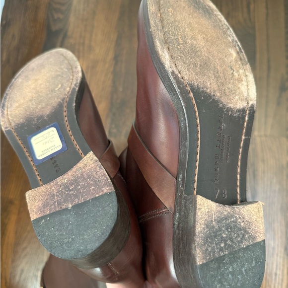Ralph Lauren Purple Label Zuri Brown Leather Riding Boots size 7 - Picture 6 of 7